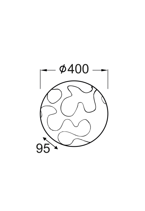 ПЛАФОН Ф40 СТЪКЛО PUZZLE