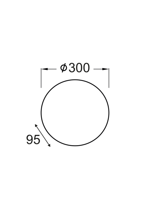 ПЛАФОН ШКУРКА Φ30cm 1xE27 KACY