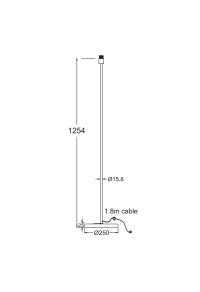 PHASING OUT METAL FLOOR LUMINAIRE 1XE27 WOOD-BROWN CABLE CIRCULAR BASE 126CM MIX&MATCH