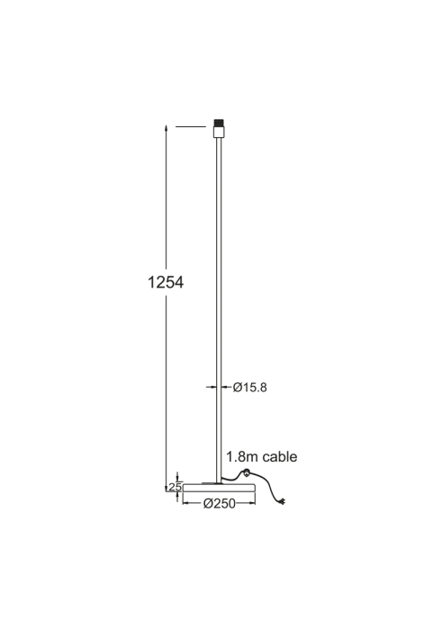 PHASING OUT METAL FLOOR LUMINAIRE 1XE27 WOOD-BROWN CABLE CIRCULAR BASE 126CM MIX&MATCH