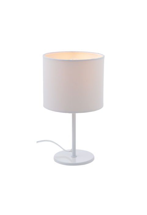 НАСТОЛНА ЛАМПА С ПЛАТ БЯЛ 1X40W E14 H28CM ARIOSO
