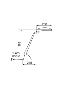 NETTO DESK LAMP 2X9W G23 GREY DOVE