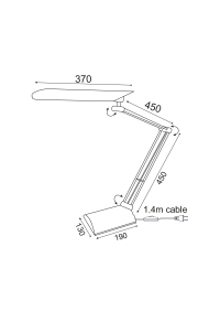 NETTO DESK LAMP 1X11W G23 GREY TATE