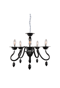 ПОЛИЛЕЙ FIRENZE / PENDANT ACRYLIC BLACK 5X40W E14 53x H43cm FIRENZE