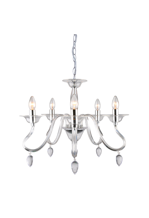 ПОЛИЛЕЙ FIRENZE / PENDANT ACRYLIC TRANSPARENT 5X40W E14 53x H43cm FIRENZE