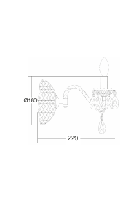АПЛИКА ПРОЗРАЧНА АКРИЛНА 1X40W E14 PEGASUS