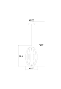 ПЕНДЕЛ ПРОЗРАЧЕН АКРИЛЕН 1Χ40W Ε27 17x H28cm HOMO