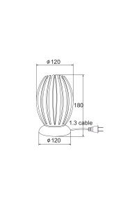 НАСТОЛНА АКРИЛНА ПРОЗРАЧНА ЛАМПА 1Χ40W Ε27 12x H18cm HOMO