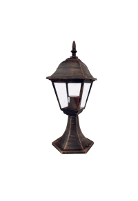 LANTERN SQUARE 60W RUST WITH BASE