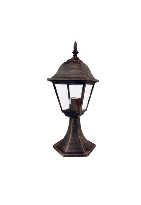 LANTERN SQUARE 60W RUST WITH BASE