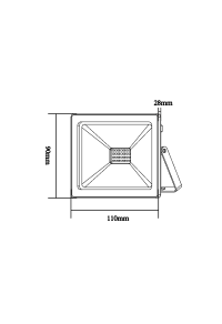 БЯЛА ЛЕД  SMD ПРОЖЕКТОРНА ЛАМПА IP66 20W 6000K 1760Lm 230V RA80