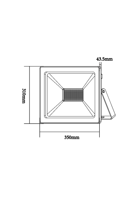 ЧЕРНА ЛЕД  SMD ПРОЖЕКТОРНА ЛАМПА IP66 150W 3000K 12000Lm 230V RA80