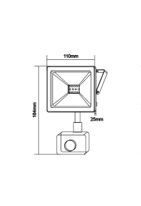 БЯЛА СЕНЗОР ЛЕД  SMD ПРОЖЕКТОРНА ЛАМПА IP66 10W 6000K 880Lm 230V RA80