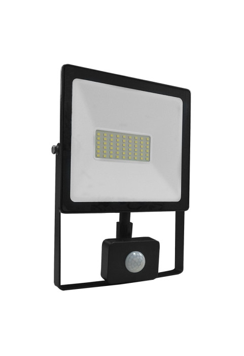 ЧЕРНА СЕНЗОР ЛЕД  SMD ПРОЖЕКТОРНА ЛАМПА IP66 50W 6000K 4500Lm 230V RA80