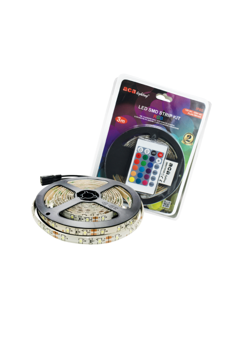 ЛЕД СМД ЛЕНТА КИТ 3M IP65 RGB  С РЕМОНТЕН КОНТРОЛ & 12V ДС ЩЕПСЕЛЕН ДРАИВЕР