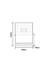 ЧЕРНА ЛЕД  SMD ПРОЖЕКТОРНА ЛАМПА IP66 10W RGBW 230V 