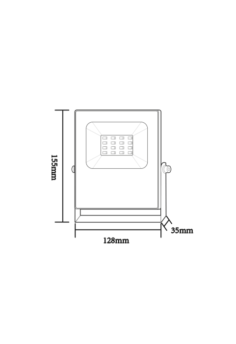 ЧЕРНА ЛЕД  SMD ПРОЖЕКТОРНА ЛАМПА IP66 10W RGBW 230V 
