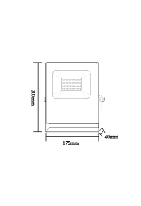 ЧЕРНА ЛЕД  SMD ПРОЖЕКТОРНА ЛАМПА IP66 20W RGBW 230V 