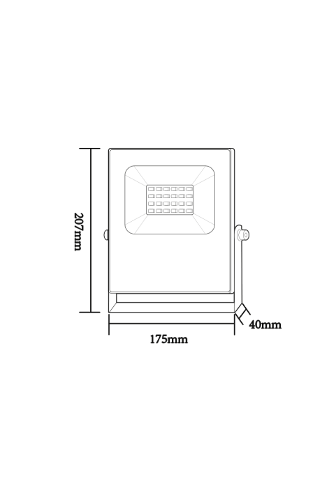 ЧЕРНА ЛЕД  SMD ПРОЖЕКТОРНА ЛАМПА IP66 20W RGBW 230V 