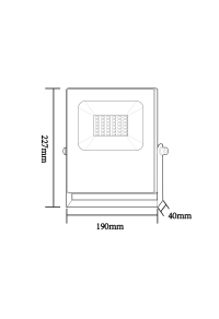 ЧЕРНА ЛЕД SMD ПРОЖЕКТОРНА ЛАМПА IP66 30W RGBW 230V 
