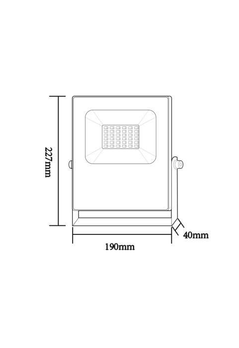 ЧЕРНА ЛЕД SMD ПРОЖЕКТОРНА ЛАМПА IP66 30W RGBW 230V 
