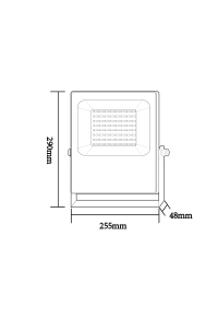 ЧЕРНА  ЛЕД  SMD ПРОЖЕКТОРНА ЛАМПА IP66 100W RGBW 230V 