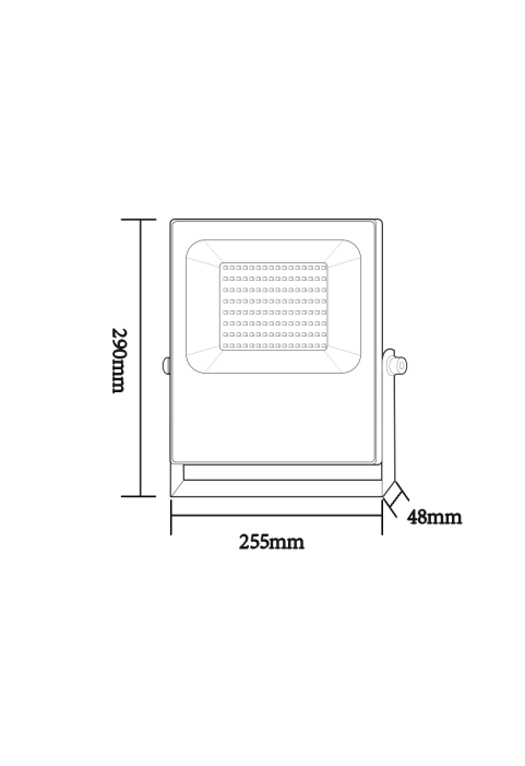 ЧЕРНА  ЛЕД  SMD ПРОЖЕКТОРНА ЛАМПА IP66 100W RGBW 230V 