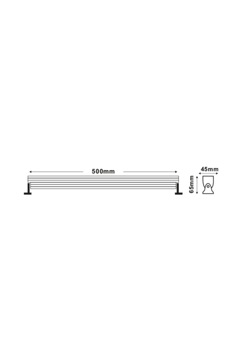ШАЙБА ЗА СТЕНА КРЕЕ ЛЕД 13W 6000K 1.100Lm 30˚ 230V 0,5m IP65