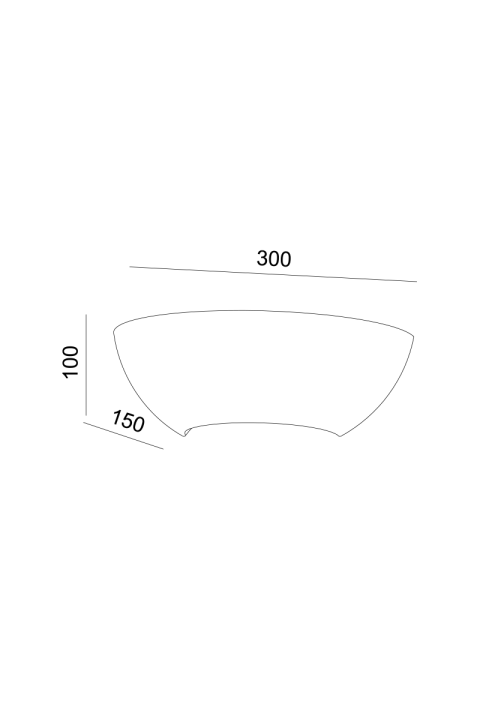 ГИПС АПЛИК 1XΕ27 ХЕРЛО 30x15x10,2CM