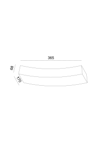 ГИПС СТЕННА ЛАМПА  1XRX7S 118mm SHELF 36,5x17x6,8CM