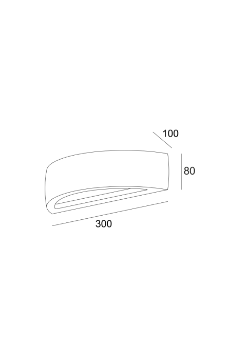 ГИПС АПЛИК 1XE14 МЕИО 30x9,8x8CM