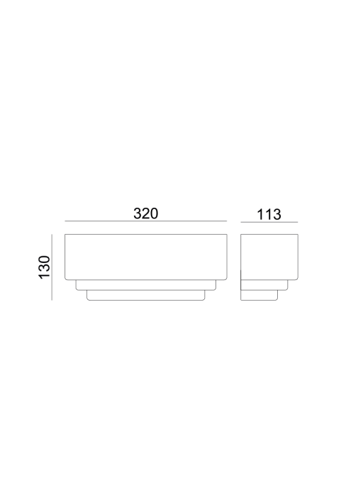 ^GYPSUM WALL 1XΕ27 TABS 32x11,3x13CM