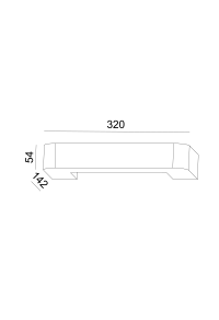 ГИПС АПЛИК 1XR7S118mm ФОГА  32x14,2x5,4CM