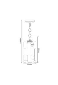 ГРАДИНСКИ ПЕНДЕЛ ARION 1XE27 IP44 WITH CLEAR GLASS 