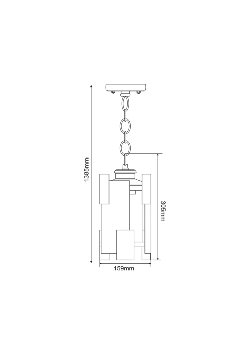 ГРАДИНСКИ ПЕНДЕЛ ARION 1XE27 IP44 WITH CLEAR GLASS 