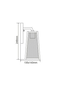 ГРАДИНСКИ АПЛИК NYX 1XE27 IP44 WITH GRID & CLEAR GLASS 