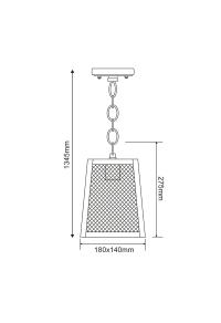 ГРАДИНСКО ОСВЕТЛЕНИЕ LUMINAIRE NYX 1XE27 IP44 WITH GRID & CLEAR GLASS 