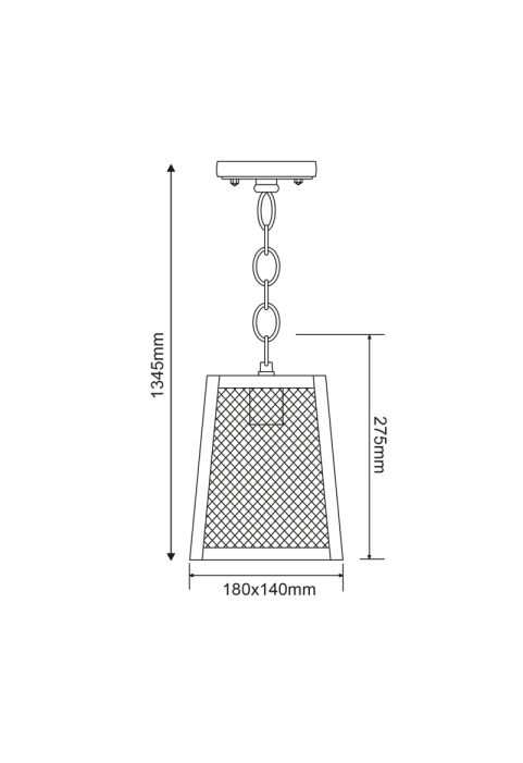ГРАДИНСКО ОСВЕТЛЕНИЕ LUMINAIRE NYX 1XE27 IP44 WITH GRID & CLEAR GLASS 