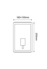 SAND BLACK WALL LUMINAIRE CELIA MINI 1XE27 IP44 WITH CLEAR GLASS 