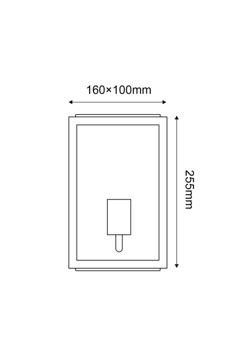 SAND BLACK WALL LUMINAIRE CELIA MINI 1XE27 IP44 WITH CLEAR GLASS 