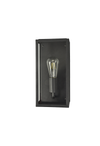 SAND BLACK WALL LUMINAIRE CELIA 1XE27 IP44 WITH CLEAR GLASS 