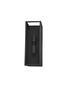 SAND BLACK WALL LUMINAIRE CELIA 2XE27 IP44 WITH CLEAR GLASS 