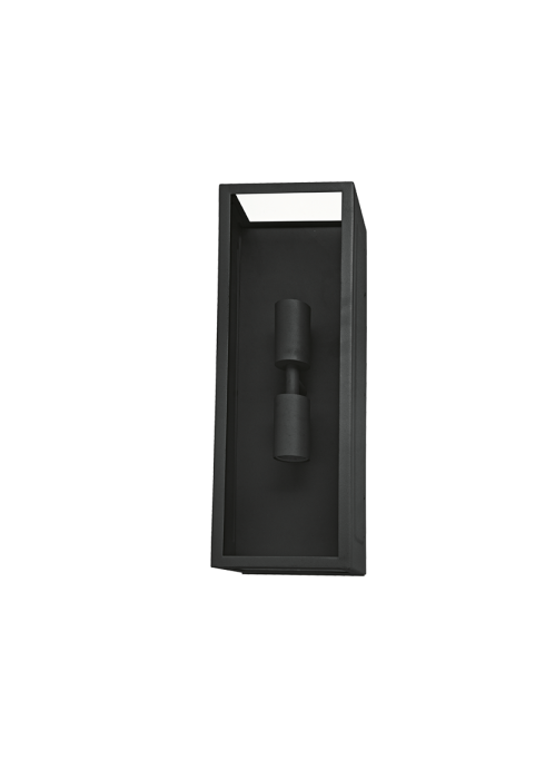 SAND BLACK WALL LUMINAIRE CELIA 2XE27 IP44 WITH CLEAR GLASS 