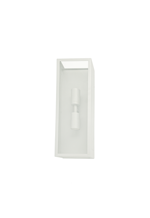 SAND WHITE WALL LUMINAIRE CELIA 2XE27 IP44 WITH CLEAR GLASS 