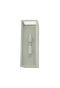 SAND GREY WALL LUMINAIRE CELIA 2XE27 IP44 WITH CLEAR GLASS 