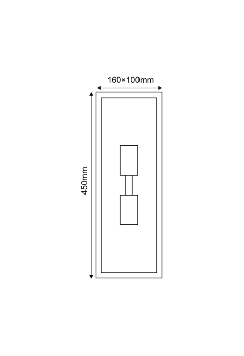 SAND GREY WALL LUMINAIRE CELIA 2XE27 IP44 WITH CLEAR GLASS 