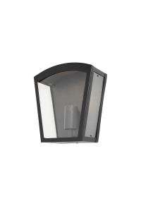 SAND BLACK WALL LUMINAIRE CELIA V 1XE27 IP44 WITH CLEAR GLASS