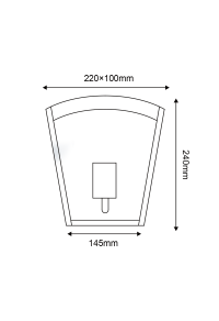 SAND WHITE WALL LUMINAIRE CELIA V 1XE27 IP44 WITH CLEAR GLASS