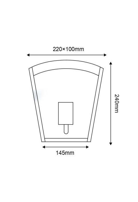 SAND WHITE WALL LUMINAIRE CELIA V 1XE27 IP44 WITH CLEAR GLASS