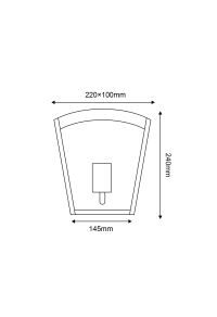 SAND GREY WALL LUMINAIRE CELIA V 1XE27 IP44 WITH CLEAR GLASS